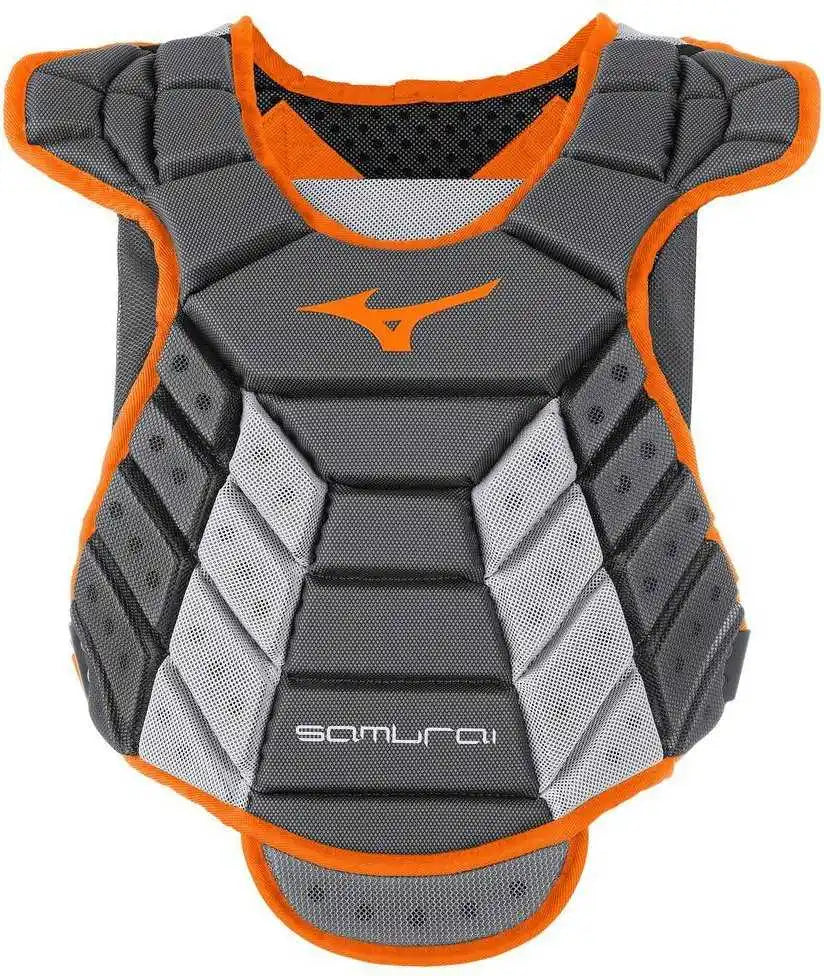 Mizuno 380402 Samurai Women’s Fastpitch Softball Chest Protector 14’’ - Gray Orange