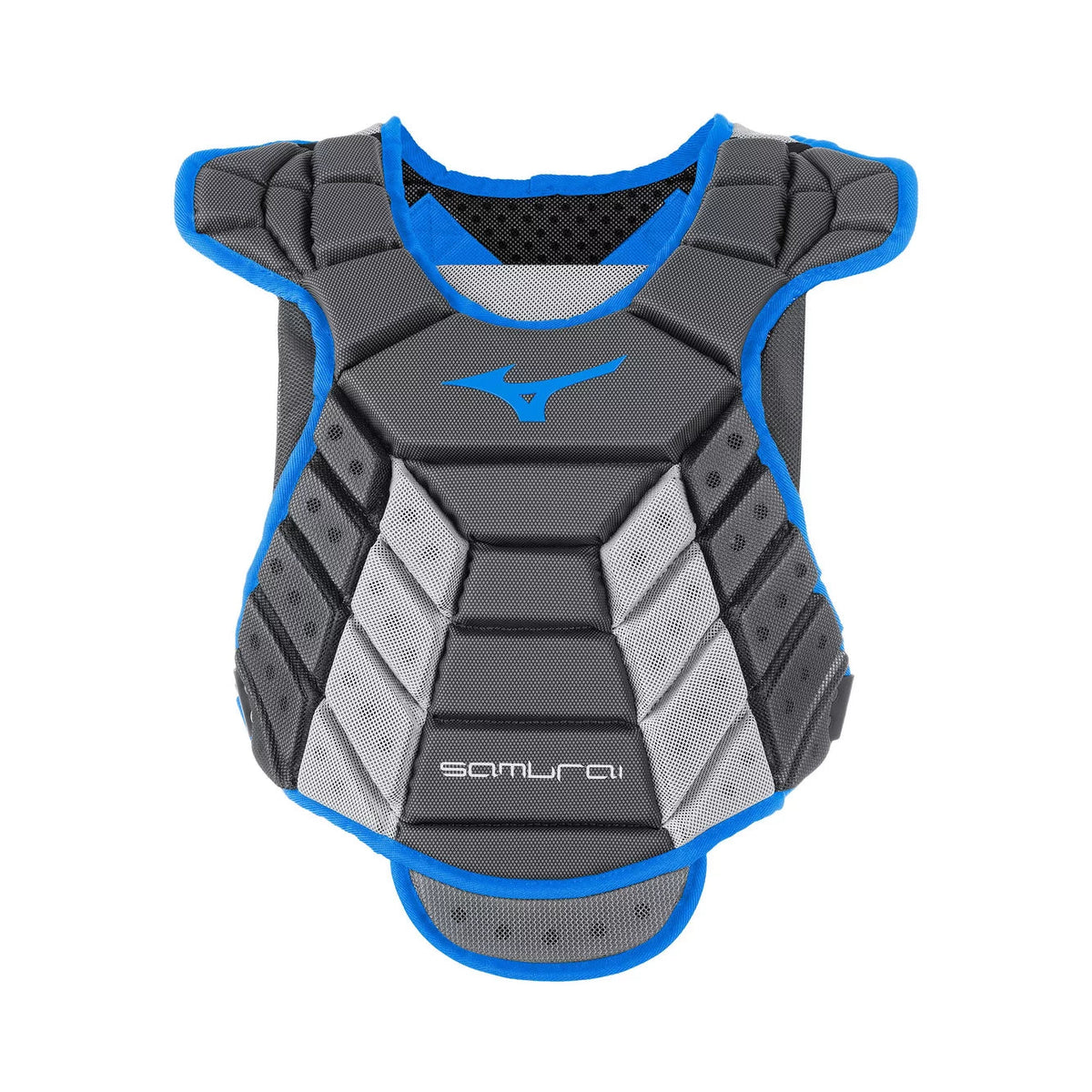Mizuno 380402 Samurai Women’s Fastpitch Softball Chest Protector 14’’ - Grey-electric Blue