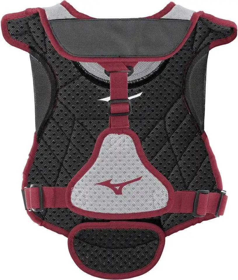 Mizuno 380402 Samurai Women’s Fastpitch Softball Chest Protector 14’’ - Gray Maroon