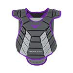 Mizuno 380407 Samurai Women’s Fastpitch Softball Chest Protector 13’’ - Grey-electric Purple