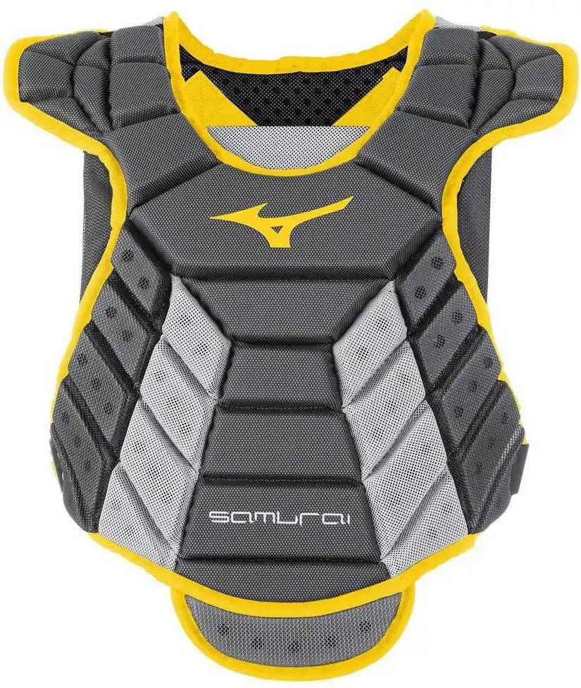 Mizuno 380407 Samurai Women’s Fastpitch Softball Chest Protector 13’’ - Gray Yellow