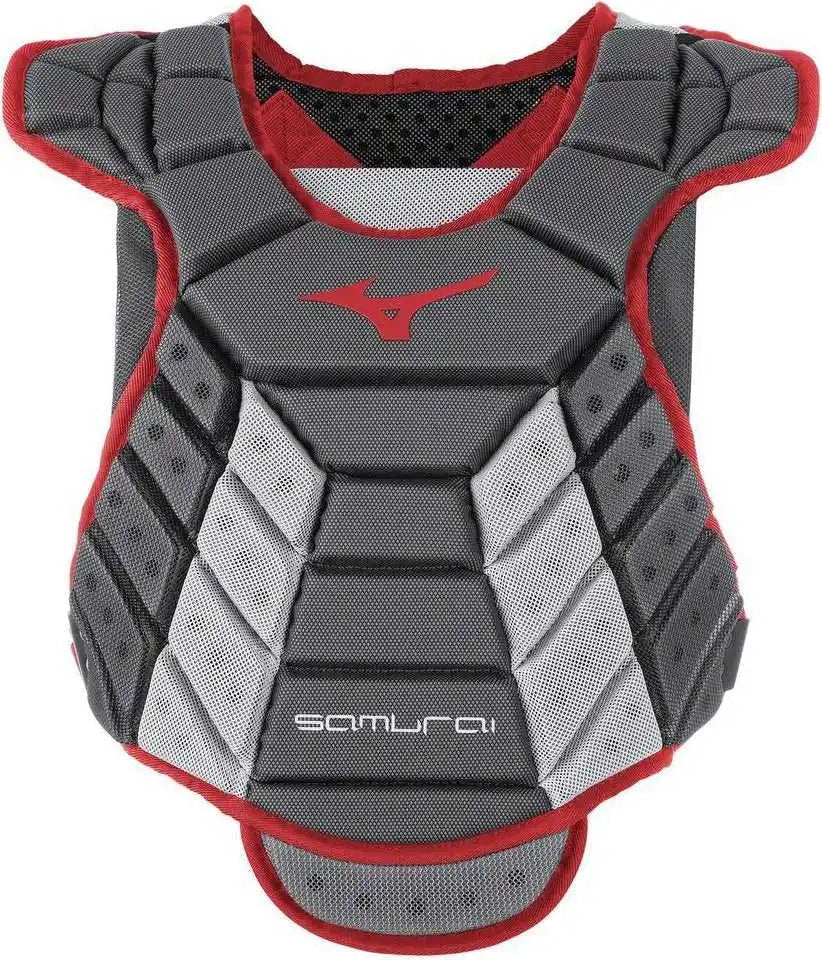 Mizuno 380407 Samurai Women’s Fastpitch Softball Chest Protector 13’’ - Gray Cardinal
