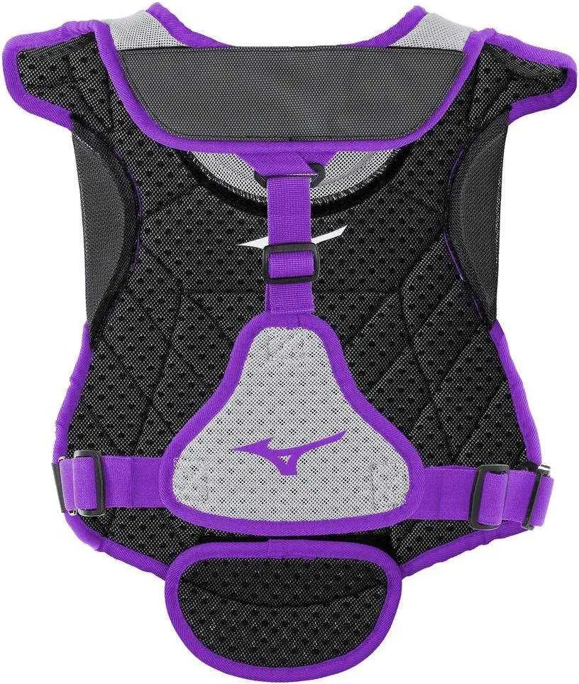 Mizuno 380407 Samurai Women’s Fastpitch Softball Chest Protector 13’’ - Gray Purple