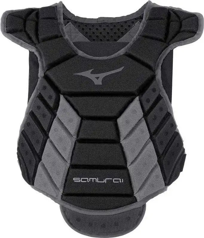 Mizuno 380407 Samurai Women’s Fastpitch Softball Chest Protector 13’’ - Black Gray
