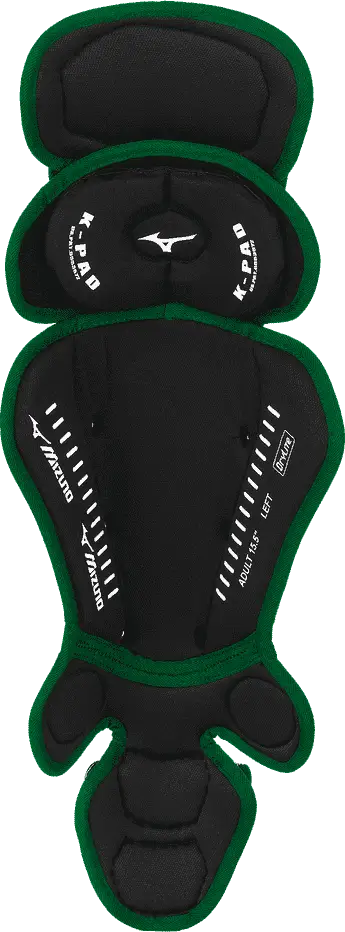 Mizuno 380408 Samurai Adult Baseball Shin Guards 16.5’’ - Black Forest