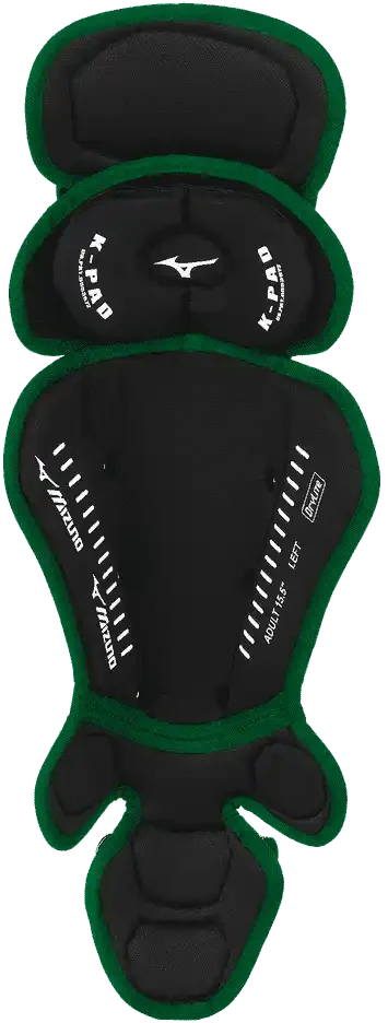 Mizuno 380409 Samurai Adult Baseball Shin Guards 15.5’’ - Black Forest