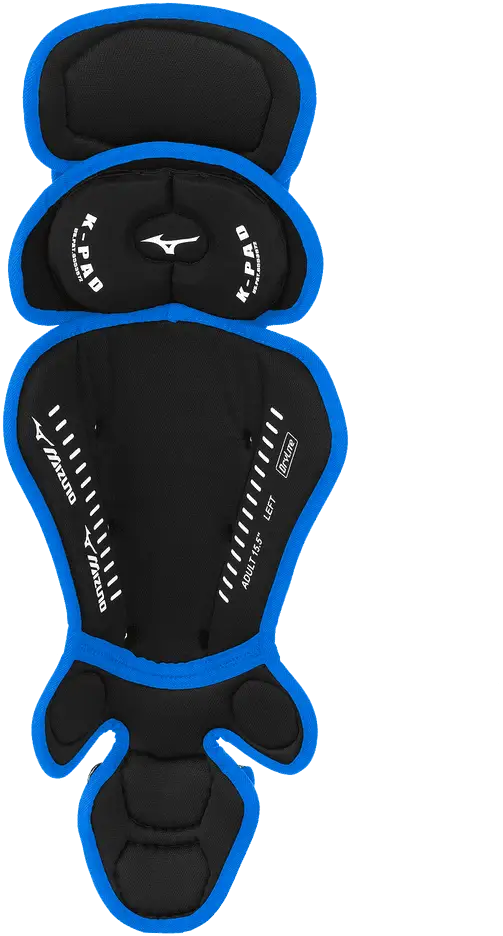 Mizuno 380409 Samurai Adult Baseball Shin Guards 15.5’’ - Black Royal