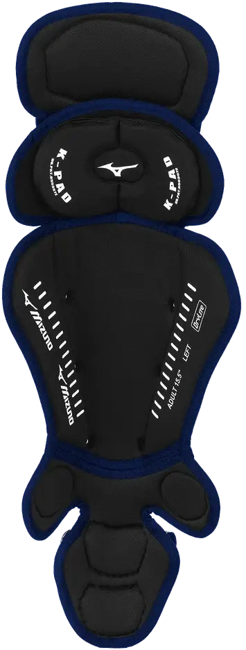 Mizuno 380409 Samurai Adult Baseball Shin Guards 15.5’’ - Gray Navy