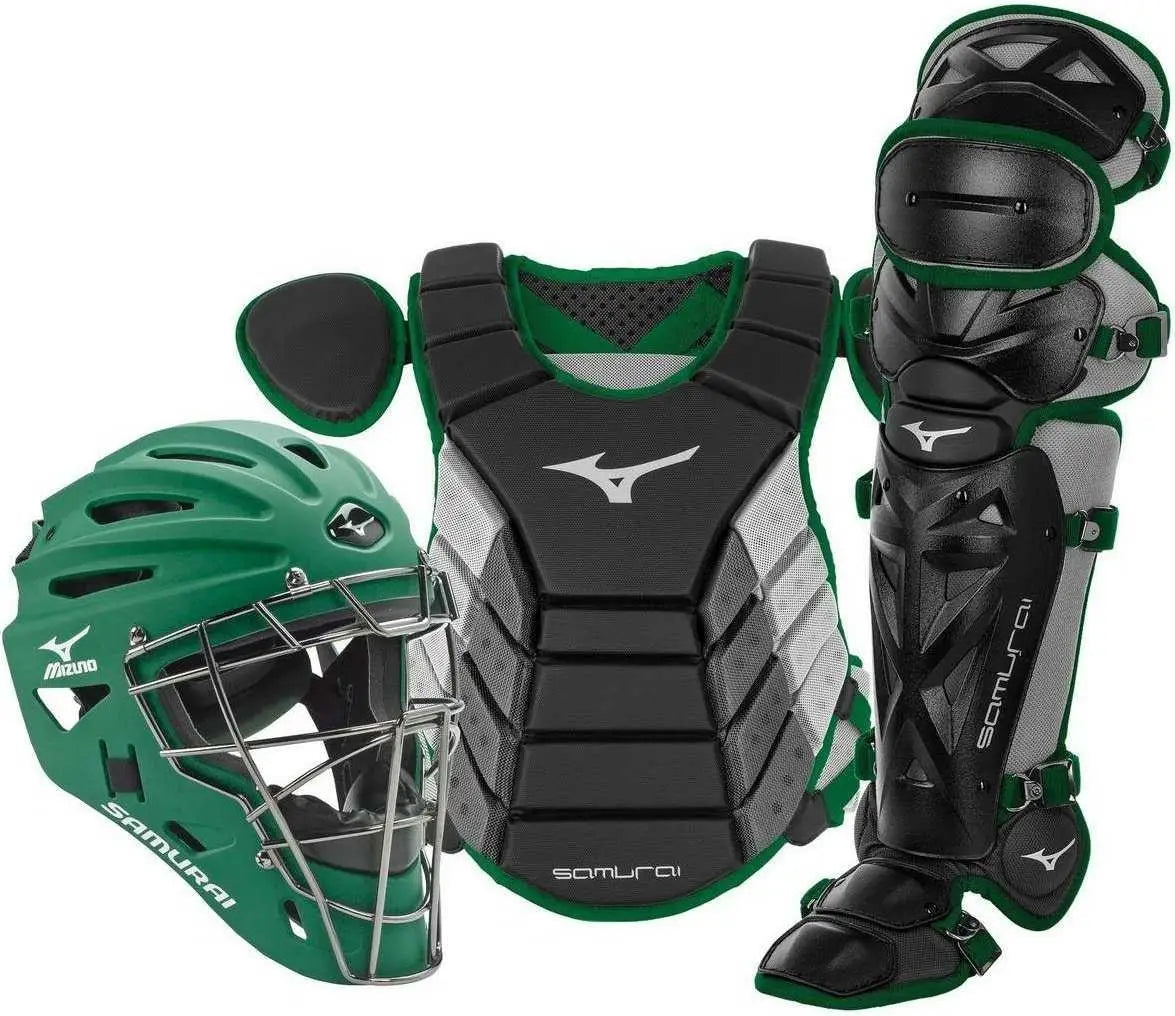 Mizuno 380418 Samurai Adult 15’’ Baseball Boxed Catcher’s Gear Set - Black Forest