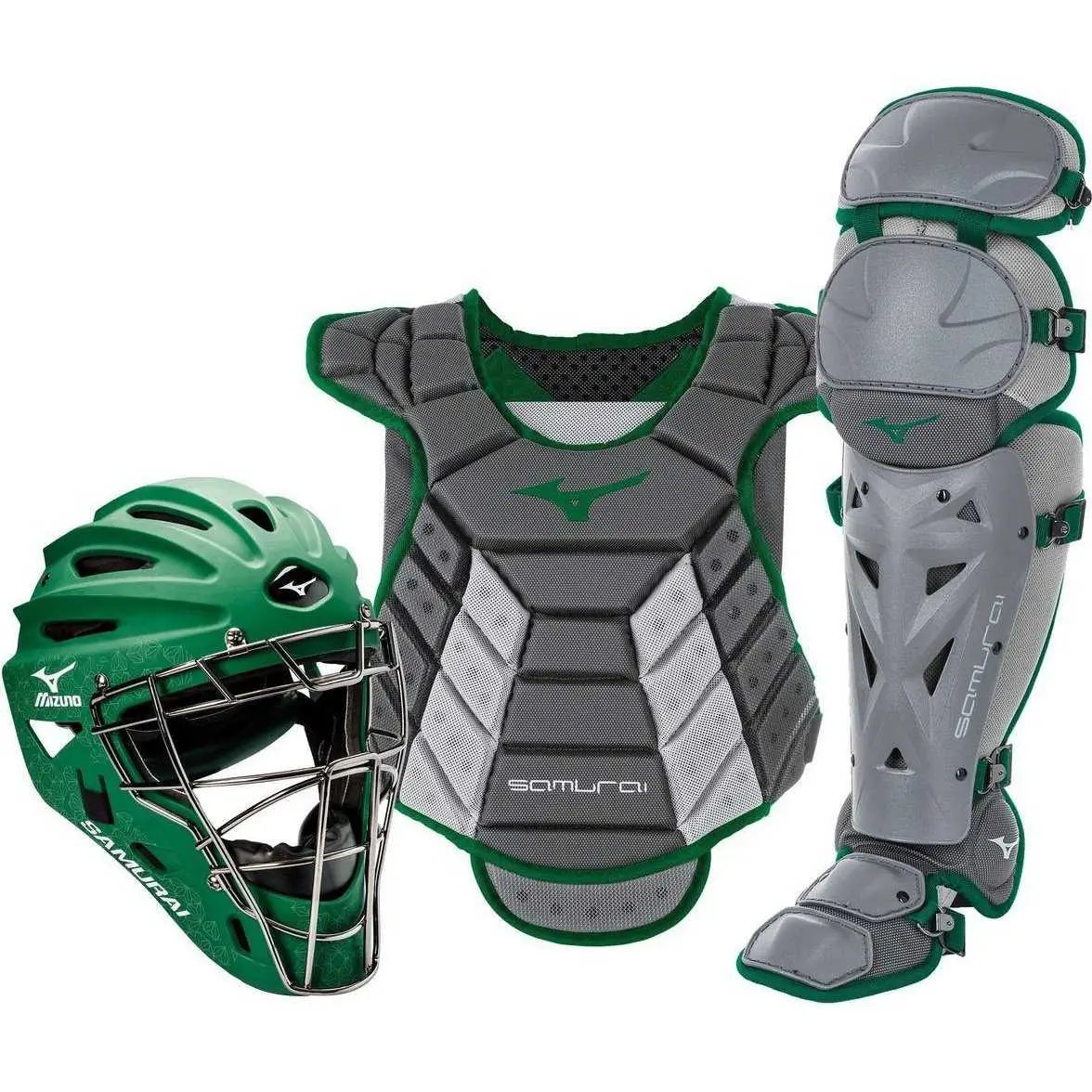 Mizuno 380421 Samurai Womens Boxed Catcher’s Gear Set (14-15’’) - Gray Forest
