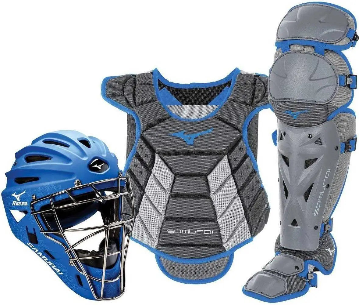 Mizuno 380421 Samurai Womens Boxed Catcher’s Gear Set (14-15’’) - Gray Royal
