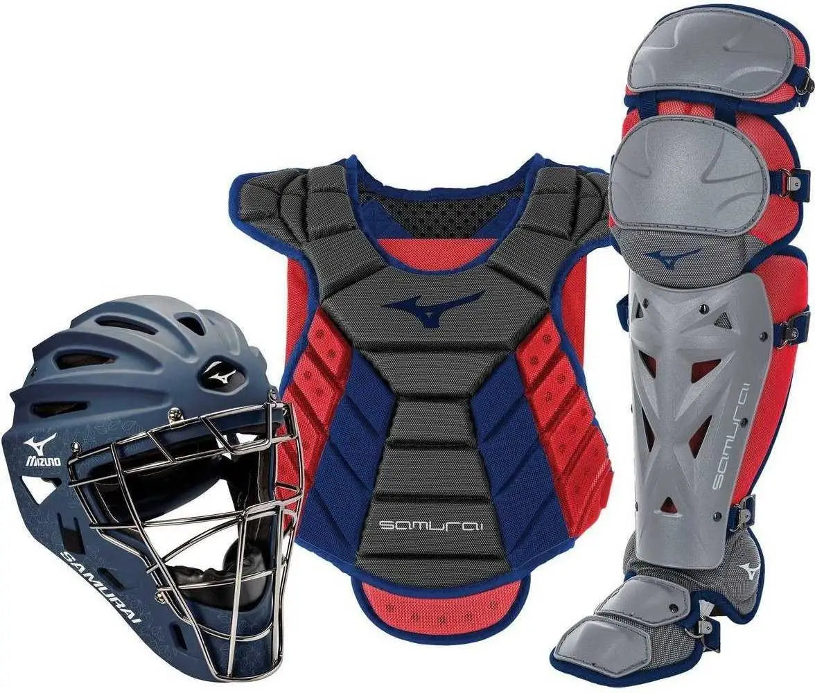 Mizuno 380421 Samurai Womens Boxed Catcher’s Gear Set (14-15’’) - Navy Red