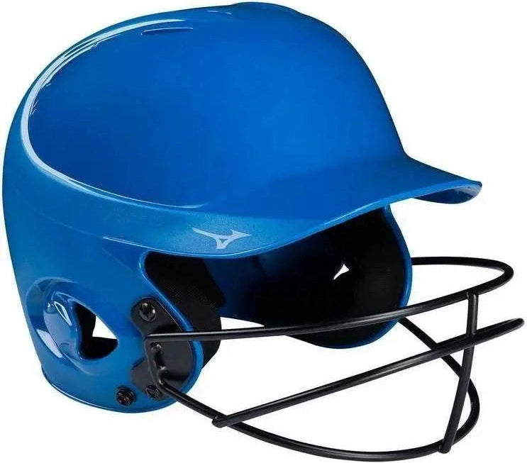 Mizuno 380433 Mvp Series Solid Batting Helmet with Fastpitch Softball Mask - Royal