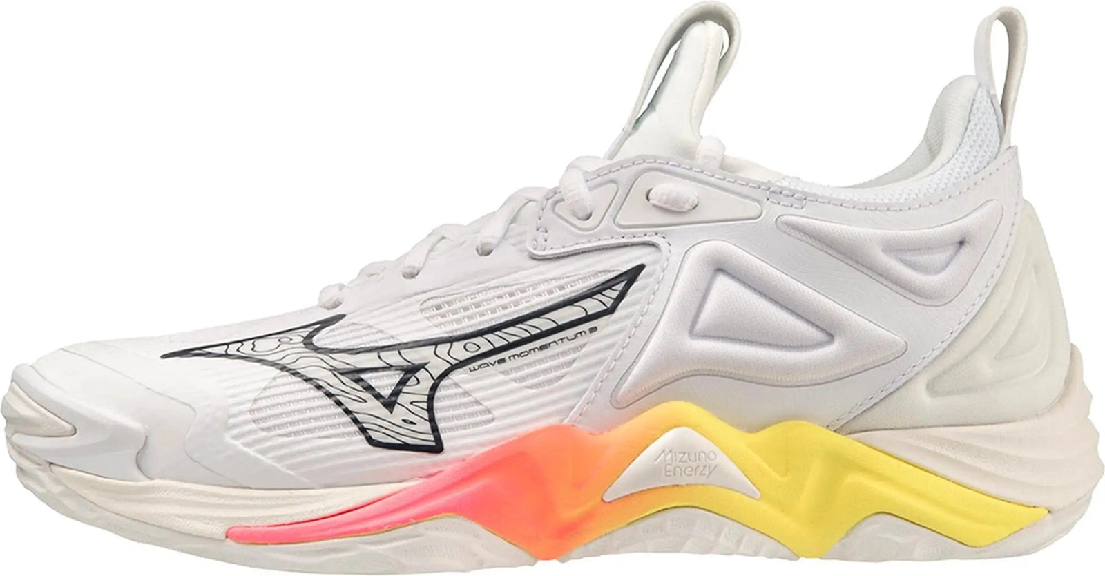 Mizuno 430320 Wave Menentum 3 Women’s Volleyball Shoe - Snow White High Vis Pink