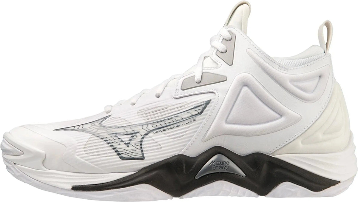 Mizuno 430321 Wave Momentum 3 Mid Unisex Volleyball Shoe - White Black