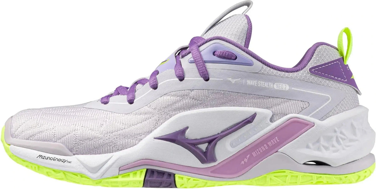 Mizuno 430327 Wave Stealth Neo 2 Unisex Volleyball Shoe - White Lavander