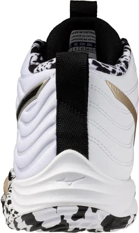 Mizuno 430337 Wave Momentum 4 Elite Mid Women’s Volleyball Shoe - White Metalic Gray