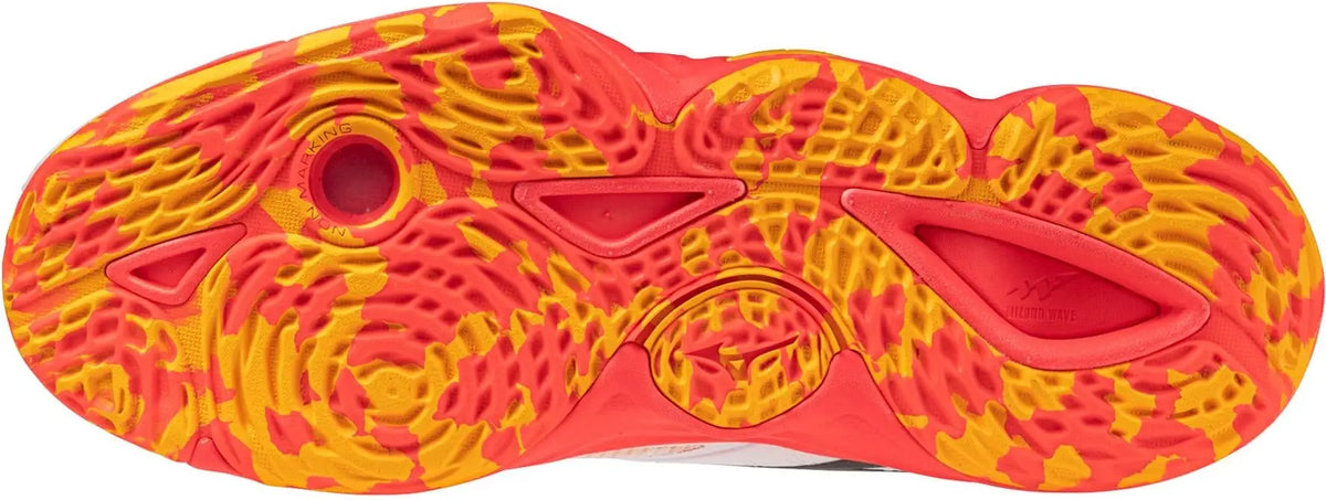 Mizuno 430338 Wave Momentum Elite Unisex Volleyball Shoe - White Fiery Coral