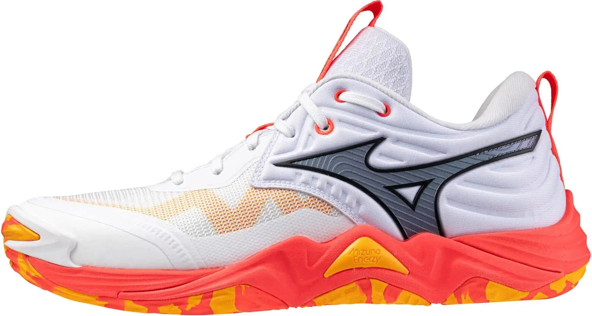 Mizuno 430338 Wave Momentum Elite Unisex Volleyball Shoe - White Fiery Coral