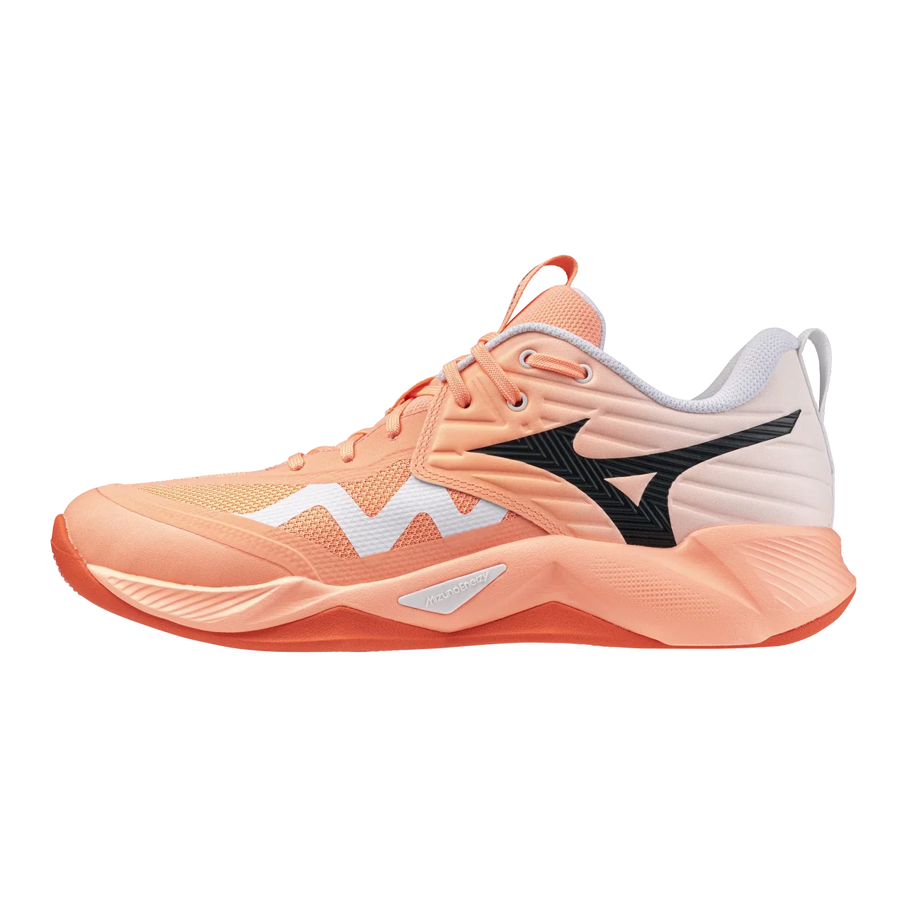 Mizuno 430339 Wave Momentum Pro Women’s Volleyball Shoe - Flamingo Coral-white