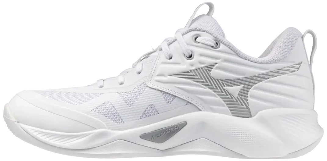Mizuno 430339 Wave Momentum Pro Women’s Volleyball Shoe - White-silver - 6