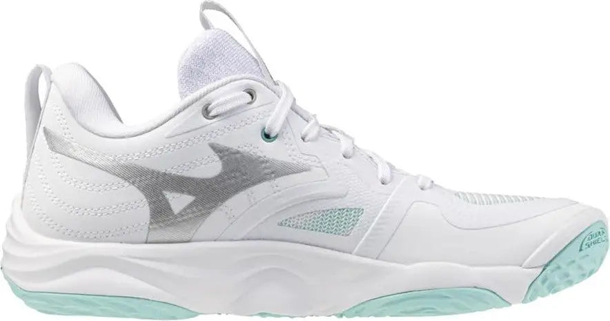 Mizuno 430341 Wave Momentum 4 Elite Women’s Volleyball Shoe - White Blue Tint
