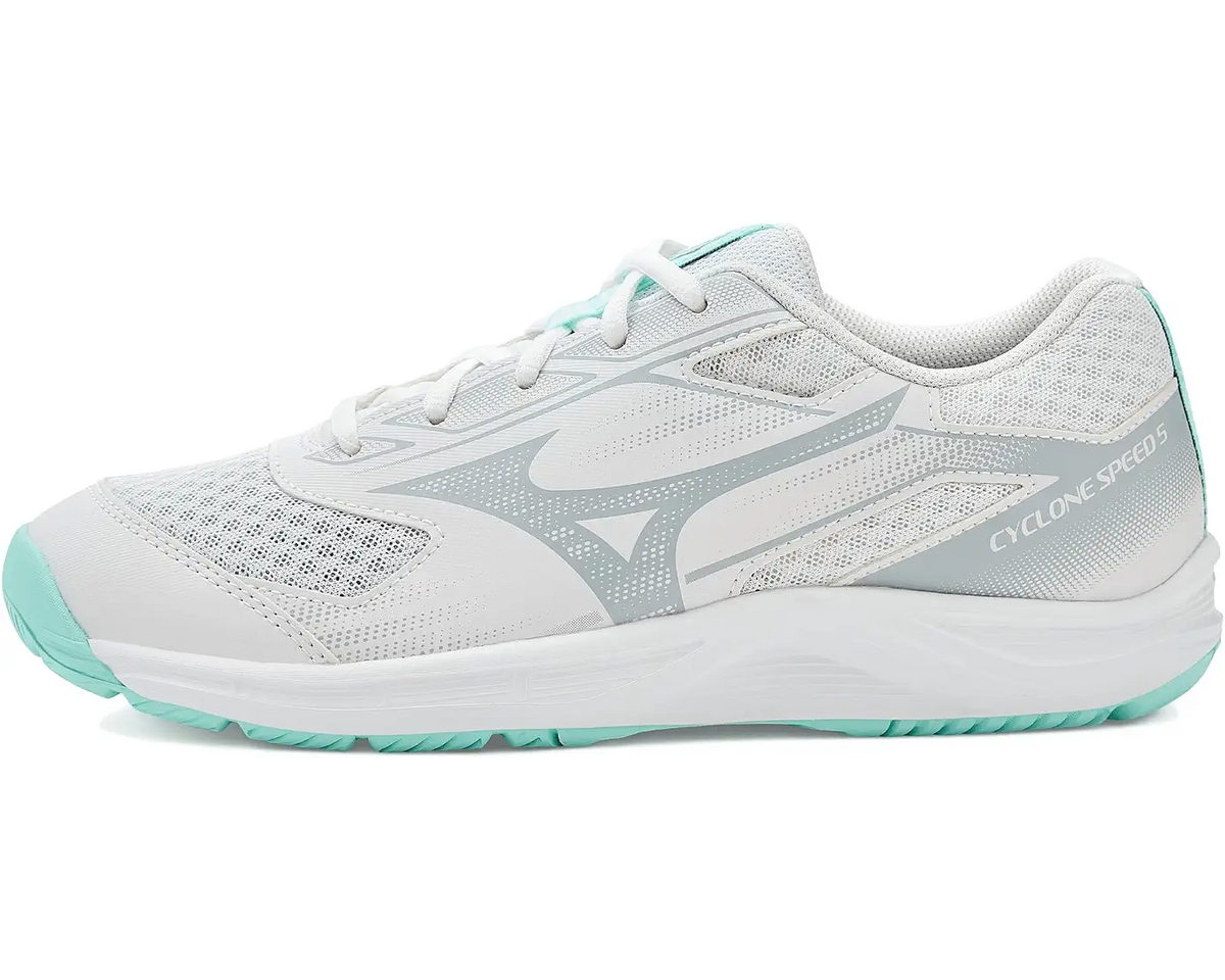 Mizuno 430342 Cyclone Speed 5 Women’s Vollyball Shoe - White Blue Tint
