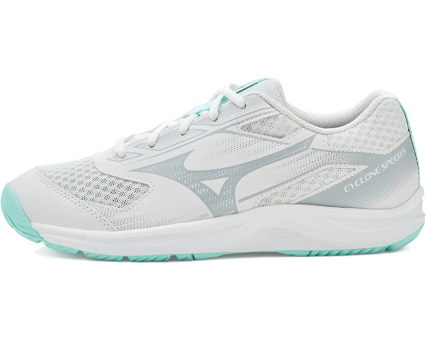 Mizuno 430342 Cyclone Speed 5 Women’s Vollyball Shoe - White Blue Tint