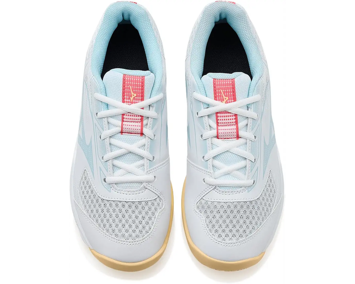 Mizuno 430342 Cyclone Speed 5 Women’s Vollyball Shoe - White Calypso Coral