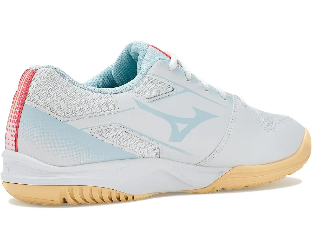 Mizuno 430342 Cyclone Speed 5 Women’s Vollyball Shoe - White Calypso Coral