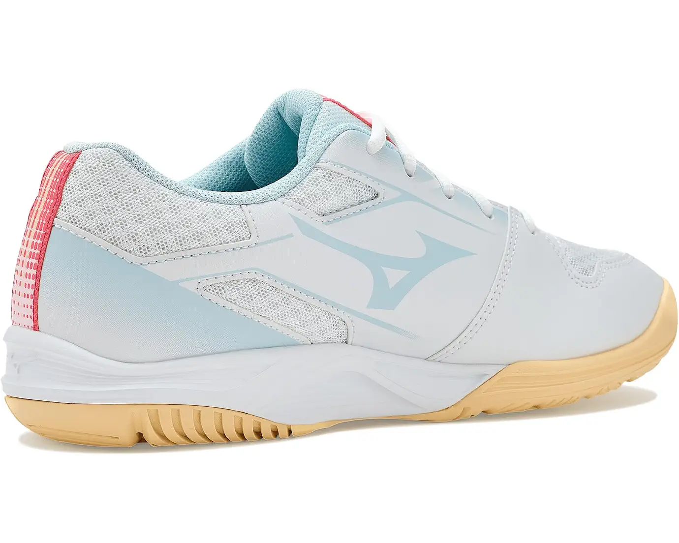 Mizuno 430342 Cyclone Speed 5 Women’s Vollyball Shoe - White Calypso Coral