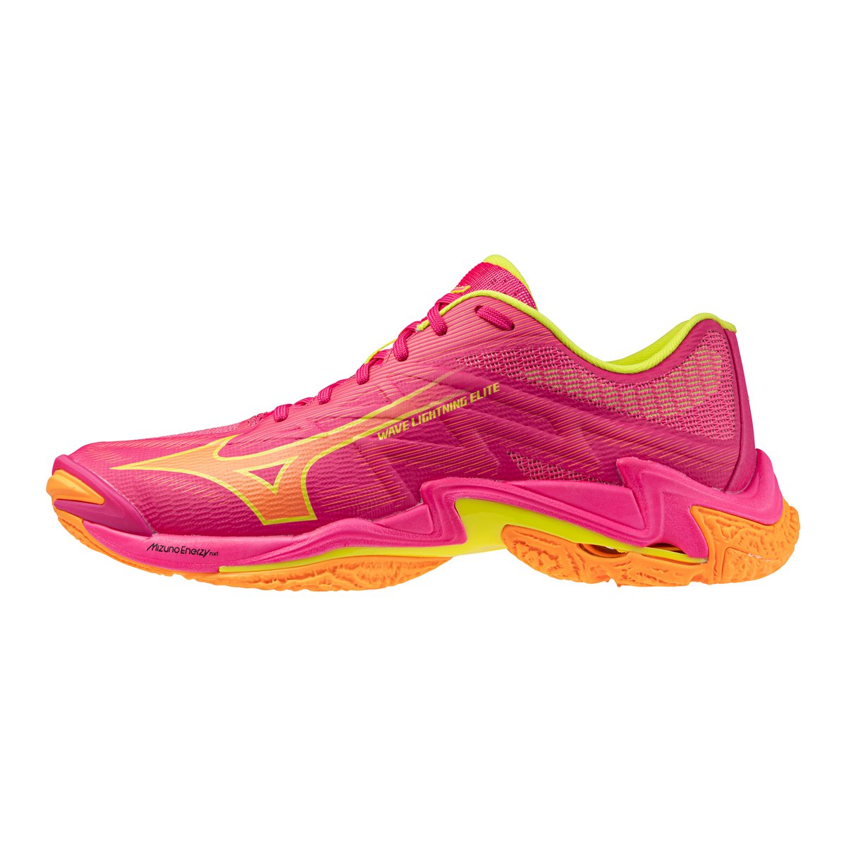 Mizuno 430347 Wave Lightning Elite 3 Volleyball Shoe - Pink Tetra Yellow