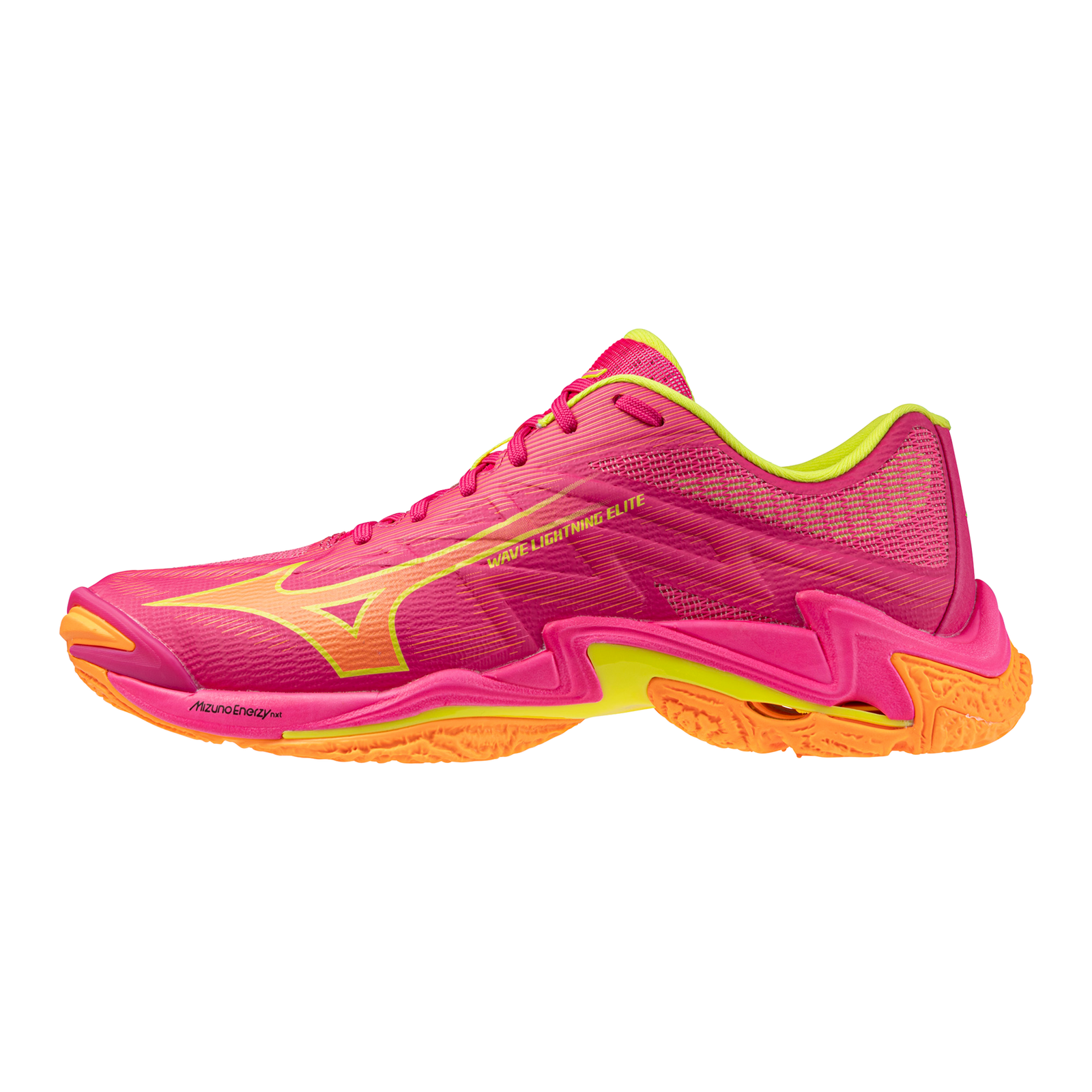Mizuno 430347 Wave Lightning Elite 3 Volleyball Shoe - Pink Tetra Yellow