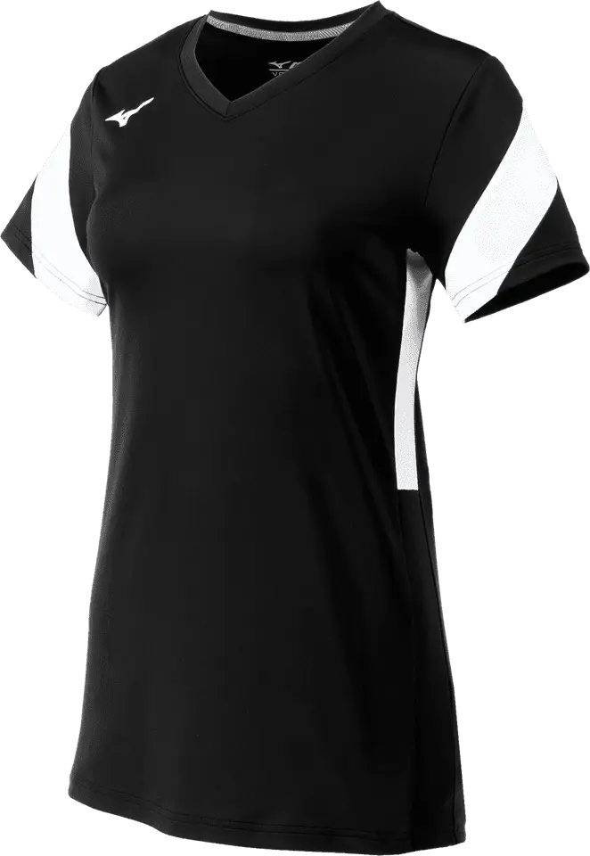 Mizuno 440766 Women’s Balboa 6 Short Sleeve Volleyball Jersey - Black White