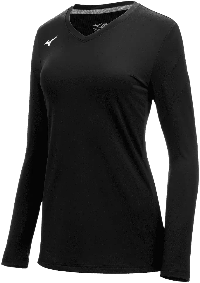 Mizuno 440767 Girls Balboa 6 Long Sleeve Volleyball Jersey - Black