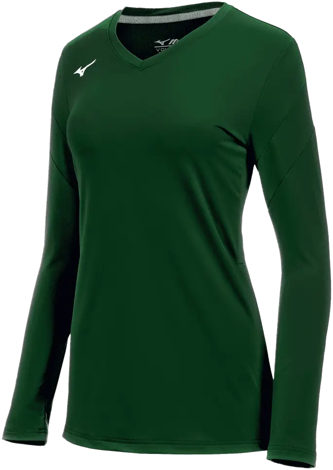 Mizuno 440767 Girls Balboa 6 Long Sleeve Volleyball Jersey - Forest
