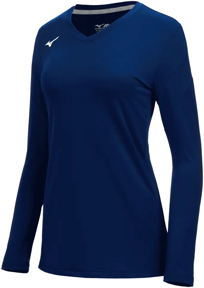 Mizuno 440767 Girls Balboa 6 Long Sleeve Volleyball Jersey - Navy