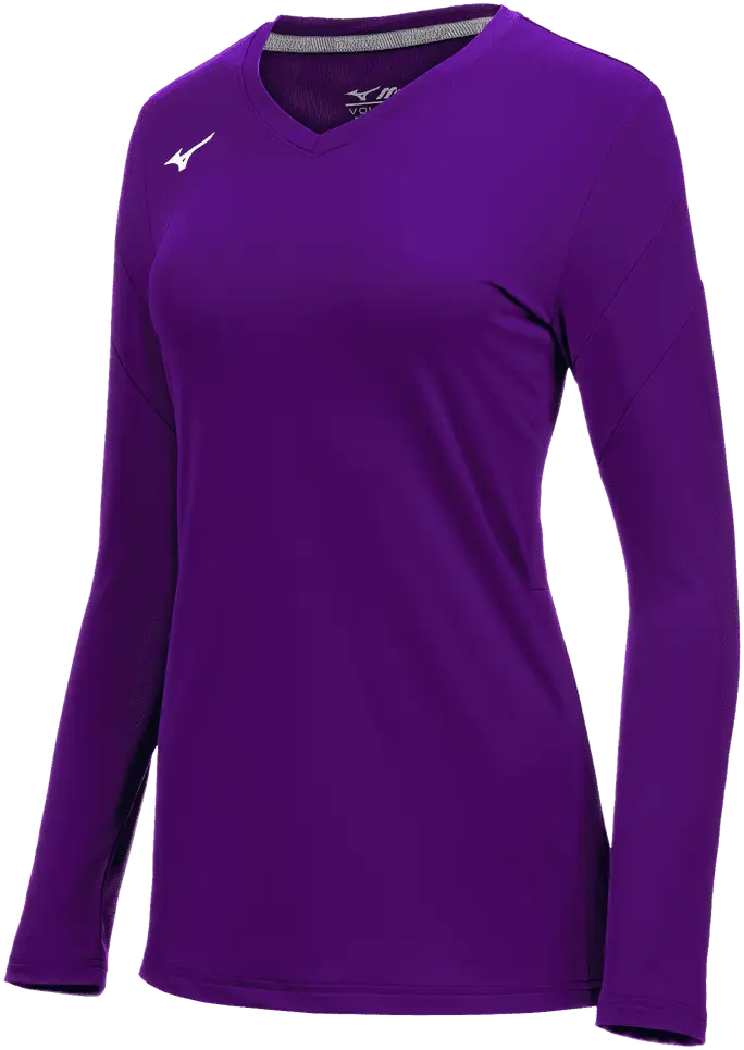 Mizuno 440767 Girls Balboa 6 Long Sleeve Volleyball Jersey - Purple