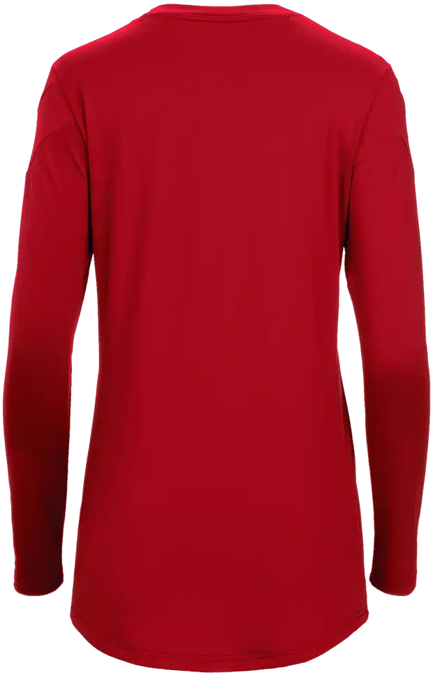 Mizuno 440767 Girls Balboa 6 Long Sleeve Volleyball Jersey - Red