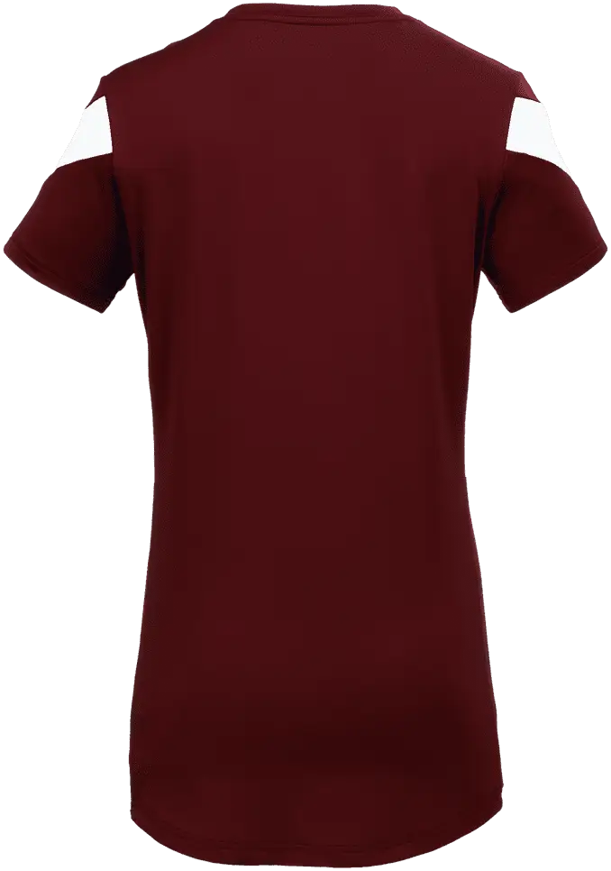 Mizuno 440768 Girls Balboa 6 Short Sleeve Volleyball Jersey - Cardinal White