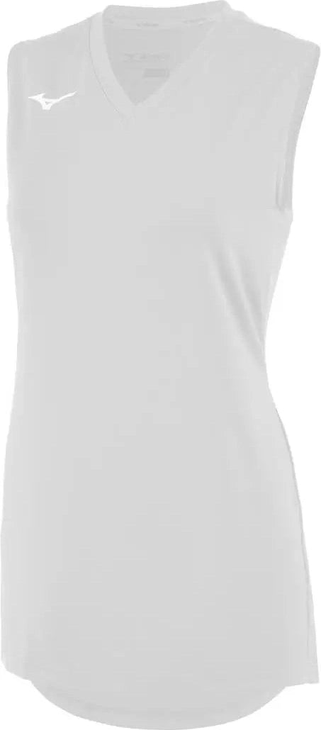 Mizuno 440814 Youth Girl’s Sleeveless V-neck Volleyball Jersey - White