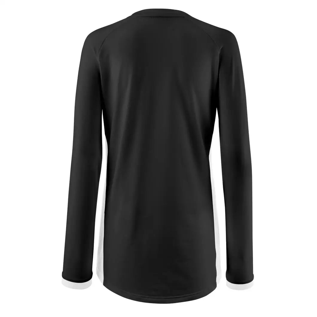 Mizuno 440851 Women’s Spike Long Sleeve Volleyball Jersey - Black-white