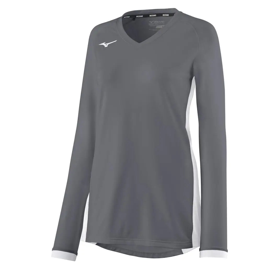 Mizuno 440851 Women’s Spike Long Sleeve Volleyball Jersey - Shade-white