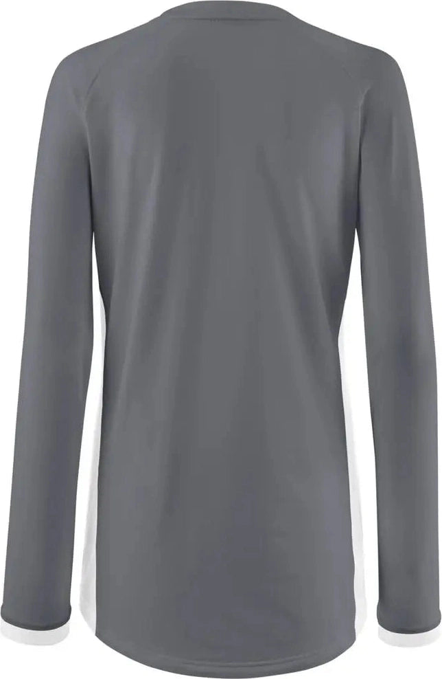 Mizuno 440851 Women’s Spike Long Sleeve Volleyball Jersey - Shade-white