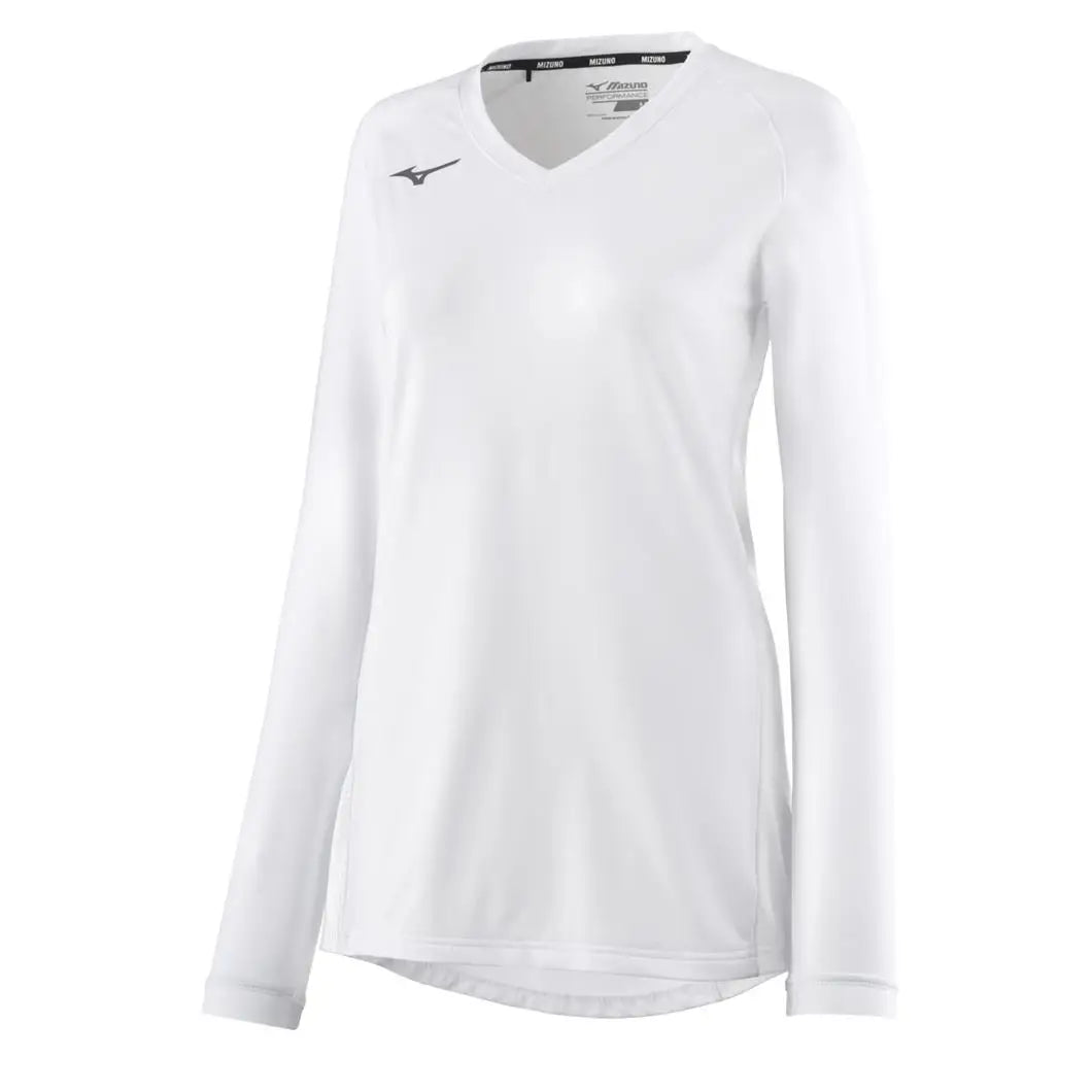 Mizuno 440852 Youth Girl’s Spike Long Sleeve Volleyball Jersey - White