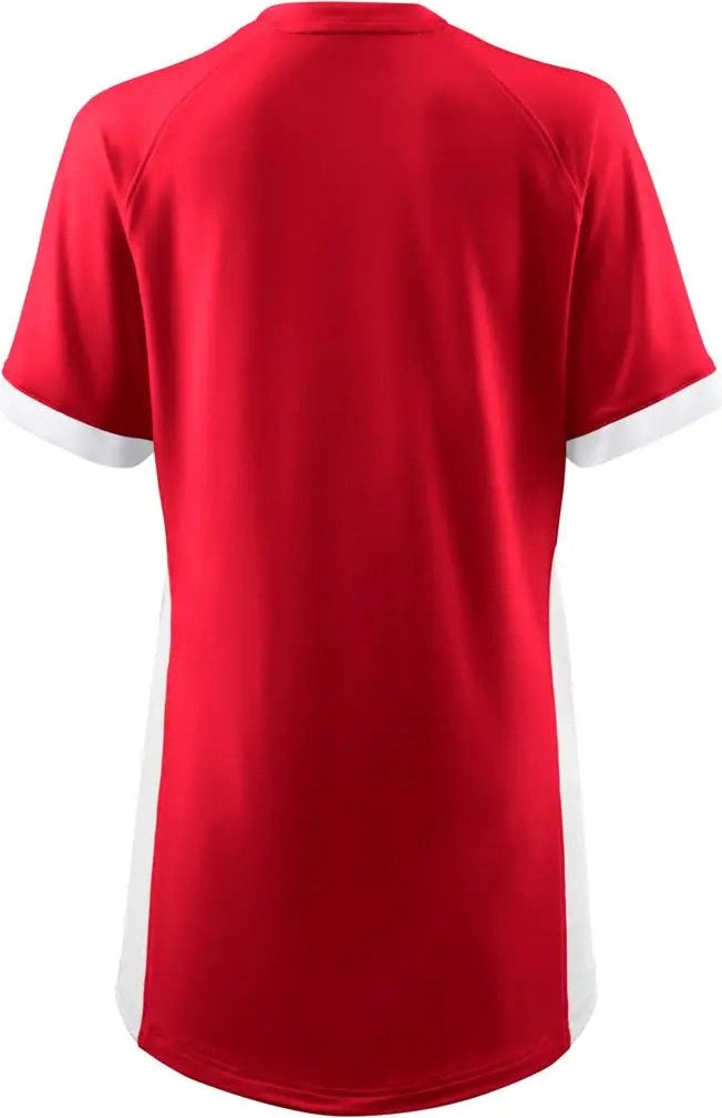 Mizuno 440853 Women’s Spike Short Sleeve Volleyball Jersey - Red-white