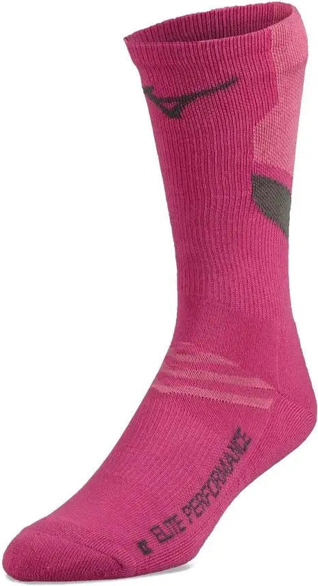 Mizuno 480189 Volleyball Runbird Crew Socks - Shocking Pink