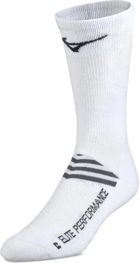 Mizuno 480189 Volleyball Runbird Crew Socks - White