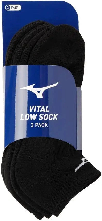 Mizuno 480204 Vital Low Sock 3-pack - Black