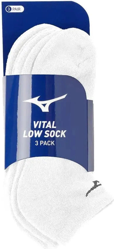 Mizuno 480204 Vital Low Sock 3-pack - White